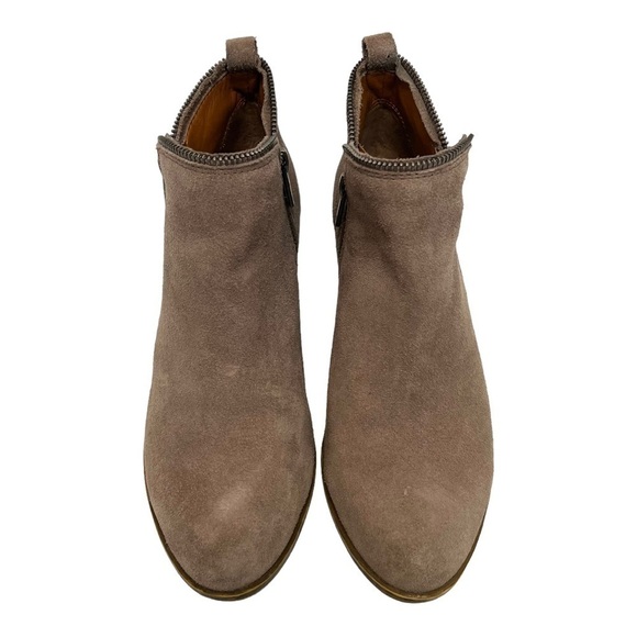 Lucky Brand Bartalino Tan Suede Zipper Detail Casual Ankle Boots Women’s 8.5 - Picture 5 of 14